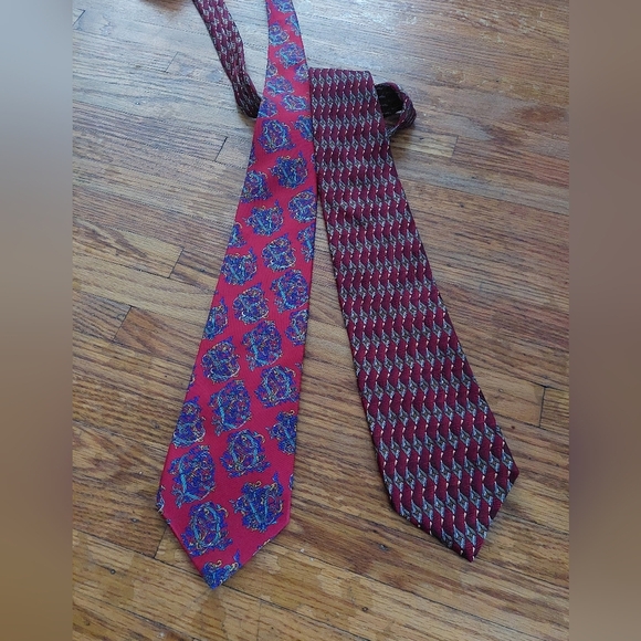 Tom James Exclusive Neck Ties Silk Designer Ties ( lot of 2) - Picture 1 of 3